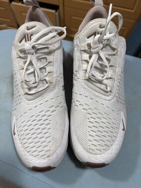 Nike White Sneakers with light purple Accents